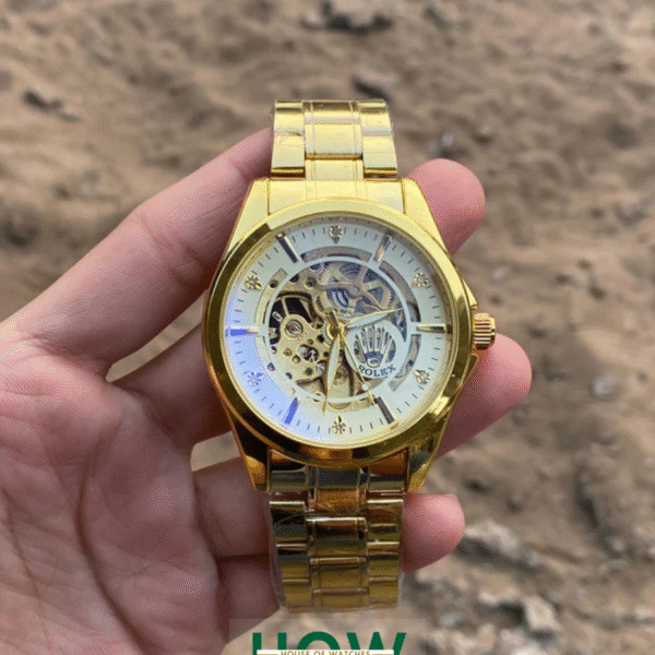 Gold Automatic Watch for Men – Royal Luxury Look