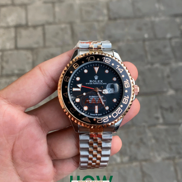 Gold GMT Watch for Men – Stylish Travel Edition