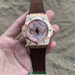 Rose Gold Brown Leather Watch for Men – Luxury Modern