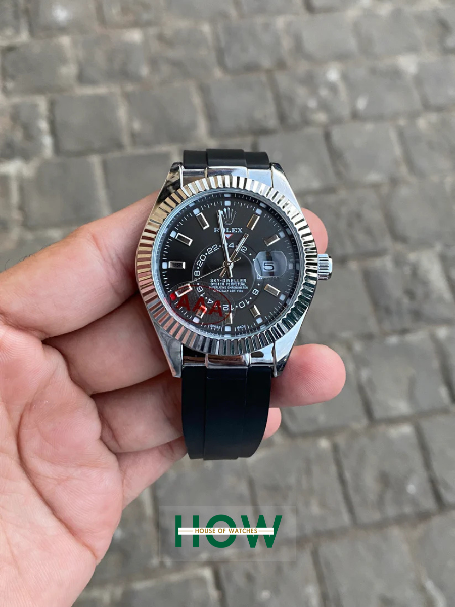 1 Silver & Black Dial Watch for Men – Modern Premium - Image 1