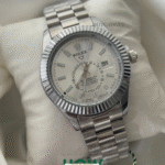 White Dial Dual Time Watch for Men – Classy Premium Style