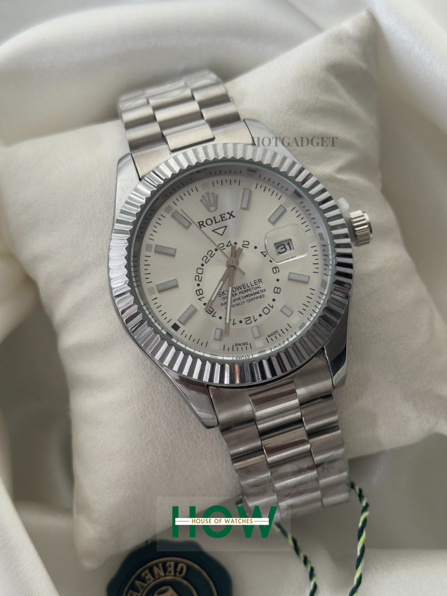 1 White Dial Dual Time Watch for Men – Classy Premium Style - Image 1