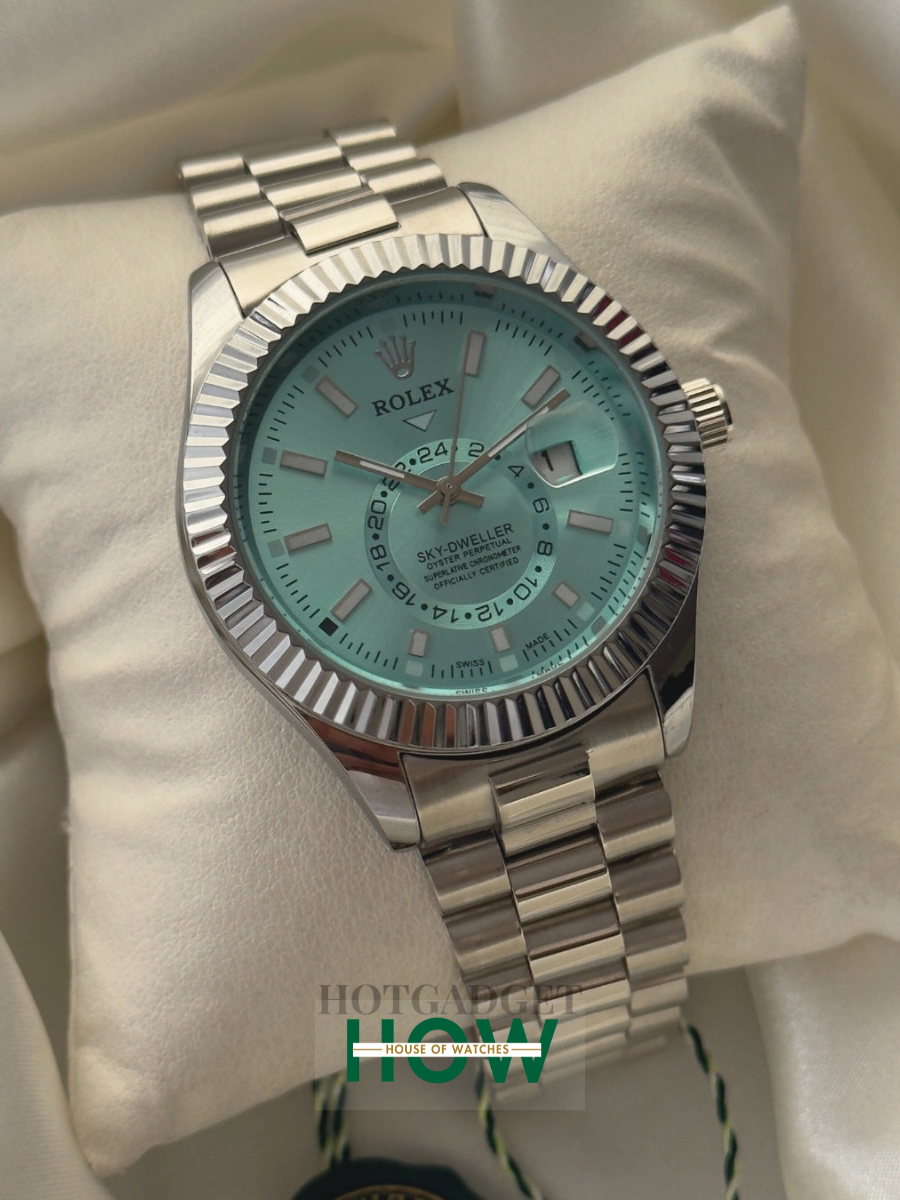 1 Blue Dial Dual Time Watch for Men – Modern Luxury Vibe - Image 1