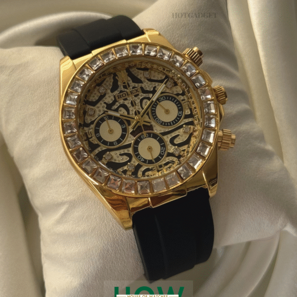 Gold Dial Chronograph Watch for Men – Luxury Statement