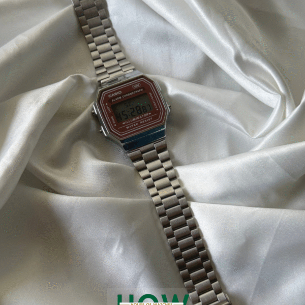 Red Dial Retro Digital Watch for Men & Women – Stylish