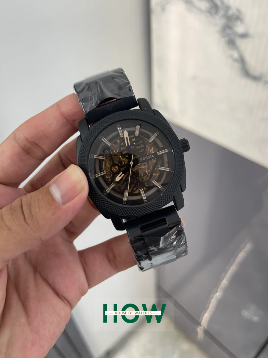 1 Black Skeleton Automatic Watch for Men – Luxury Vibe - Image 1