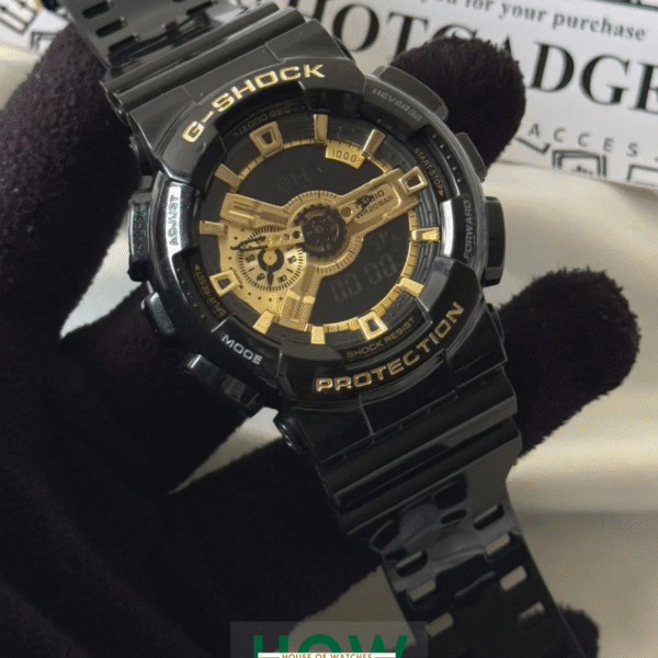 Black & Gold Sport Watch for Men – Rugged Street Style