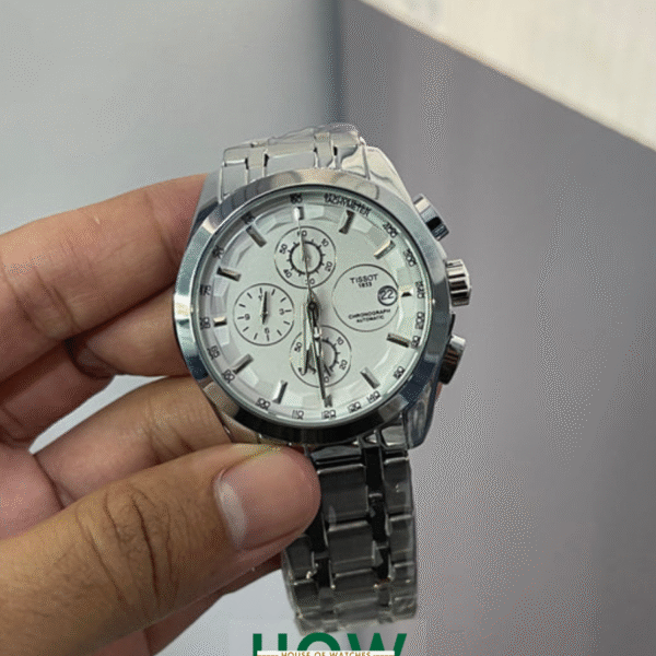 Silver Dial Chronograph Watch for Men – Classy Premium