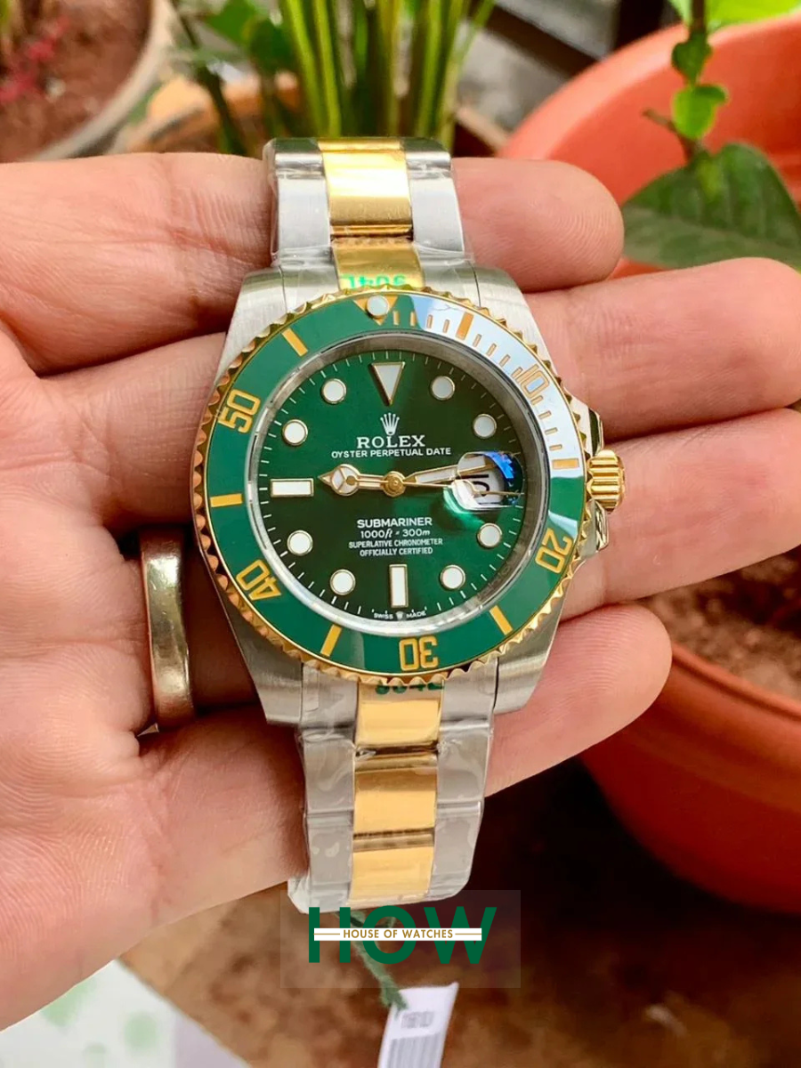 1 Green Dial Gold Watch for Men – Luxury Diver Style - Image 1