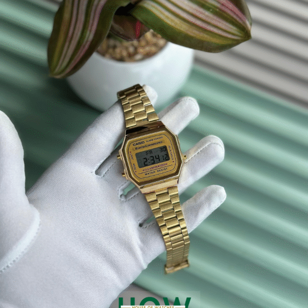 Gold Retro Digital Watch for Men & Women – Classy Vibe