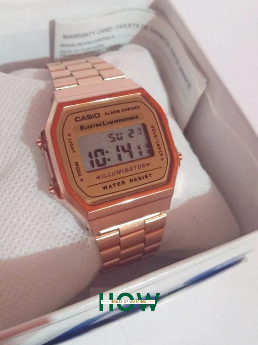 2 Rose Gold Retro Digital Watch for Women – Trendy Style - Image 1