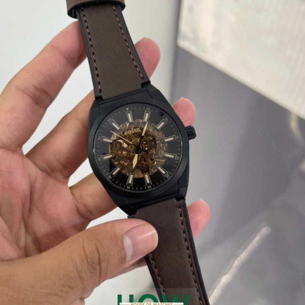 Black Leather Chronograph Watch for Men – Premium Classy