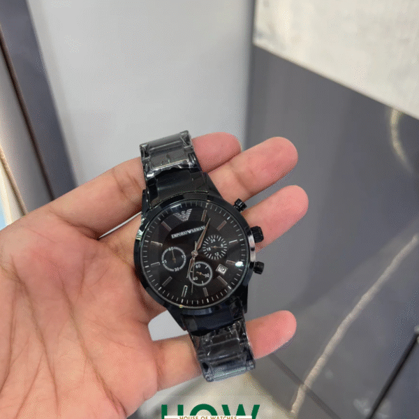 Black Dial Chronograph Watch for Men – Classy Formal