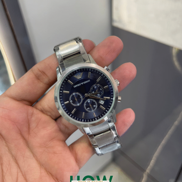 Blue Dial Chronograph Watch for Men – Elegant Modern