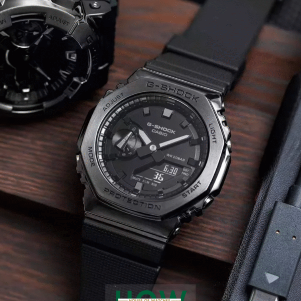 Black Metal Dial Digital Watch for Men – Rugged & Bold