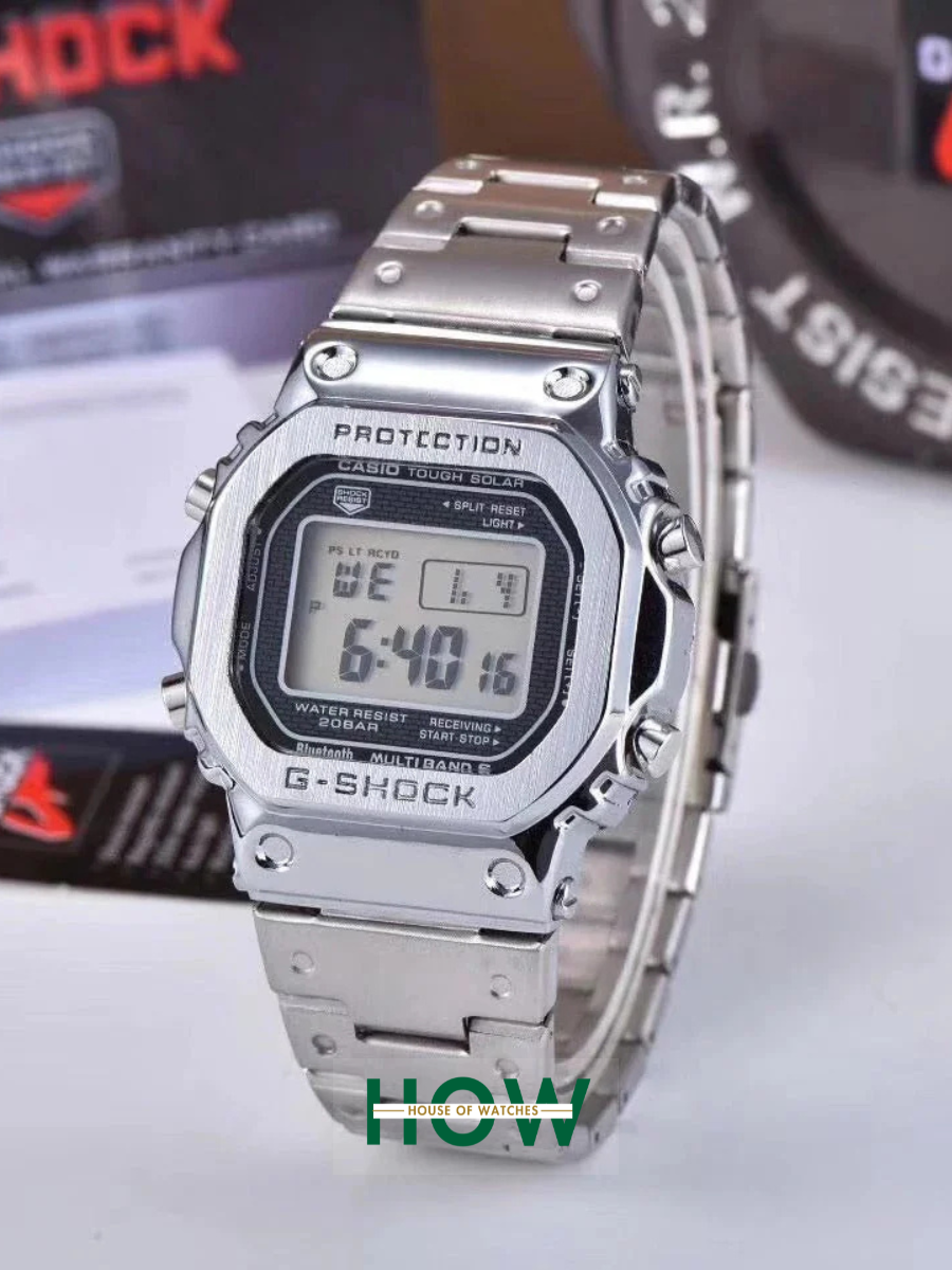 9 Silver Chain Digital Watch for Men – Stylish Street Look - Image 1