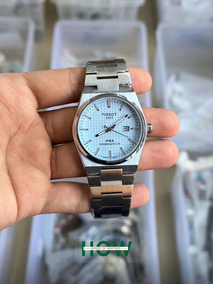HOW0001 Skyblue Dial Silver Belp Luxurious Prx Watch For Men - Image 1