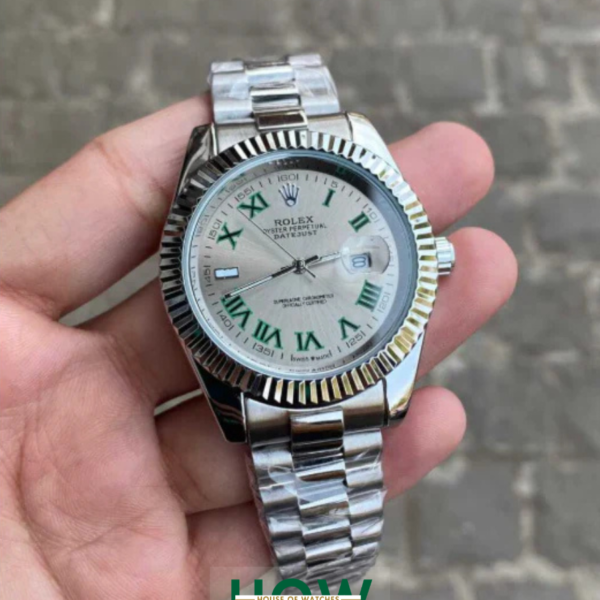 Stainless Steel Silver Dial & Jubli Chain Strap Watch