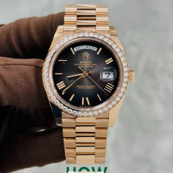 Luxury Branded Black Dial - 7A Watch Diamond Men watch