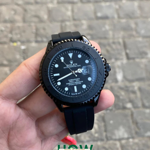 Premium Black Dial Sports Watch – Black Case Edition