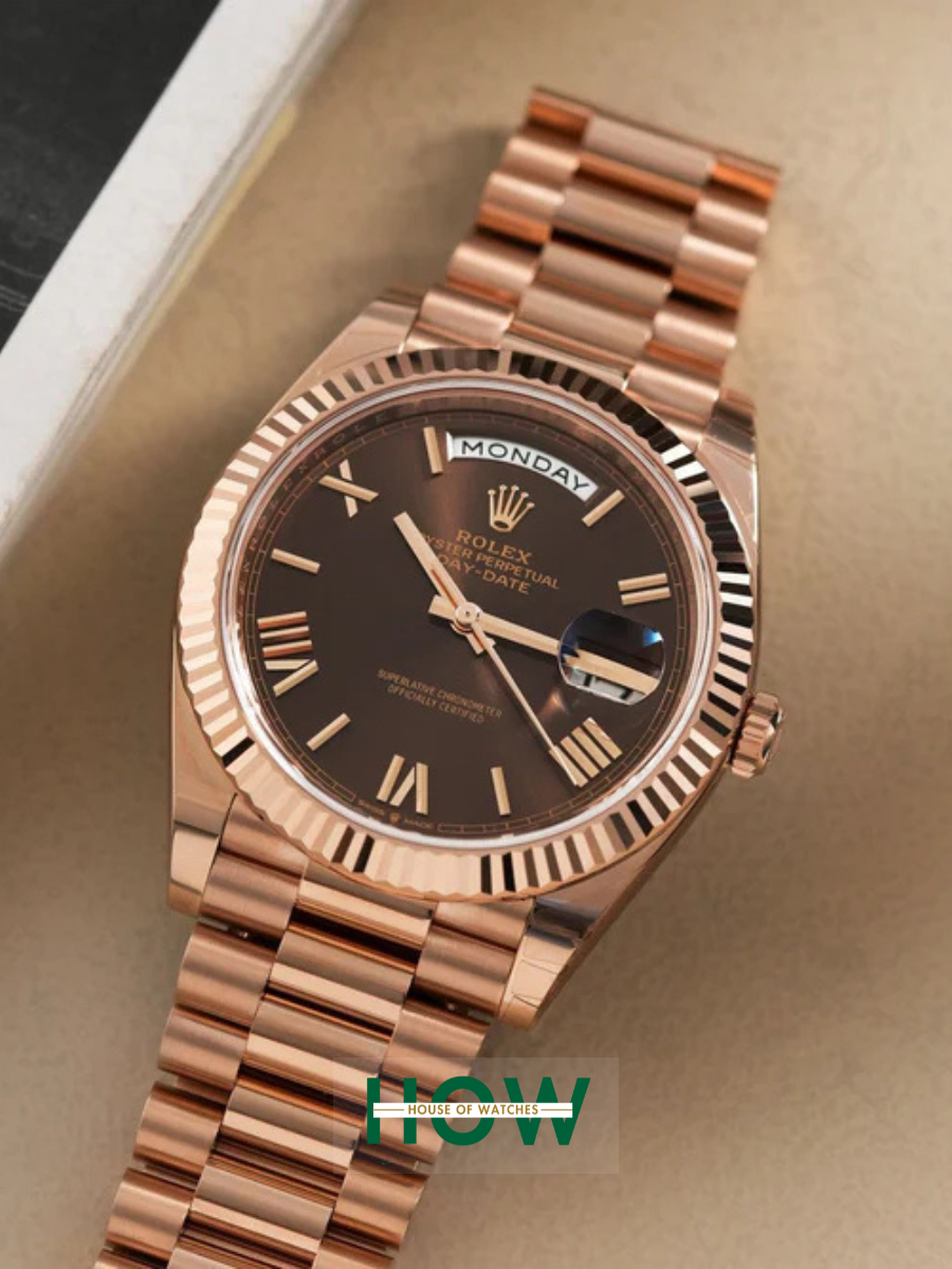 Image00002 Luxury Rose Gold Day-Date Watch – Brown Dial Edition - Image 1