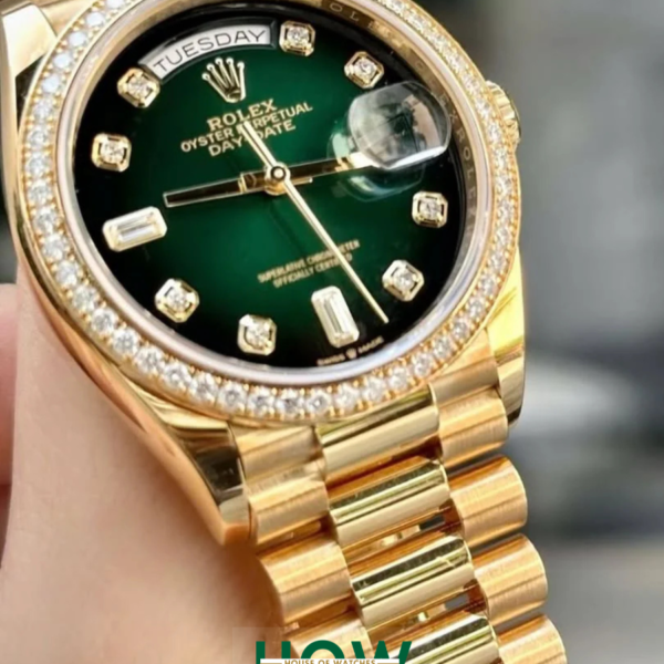 Luxury Branded Green Dial - 7A Watch Diamond Men watch