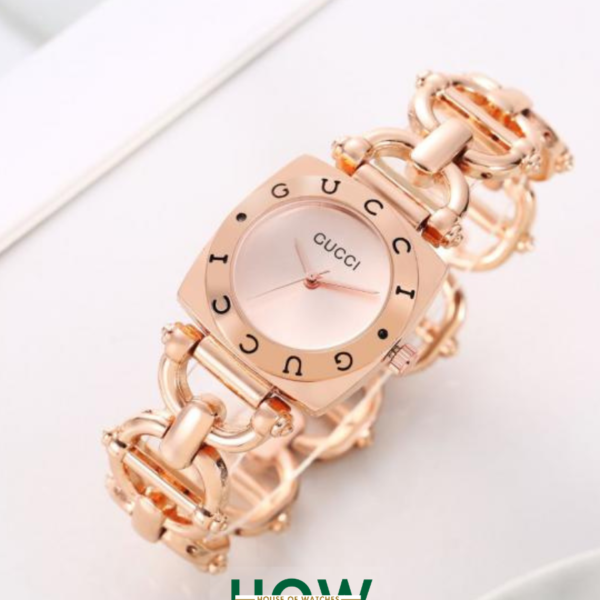 Luxury Square Dial Leather Strap Men’s Watch