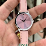 Minimalist Leather Belt with Classic Buckle – Chestnut Brown Womens' Watch
