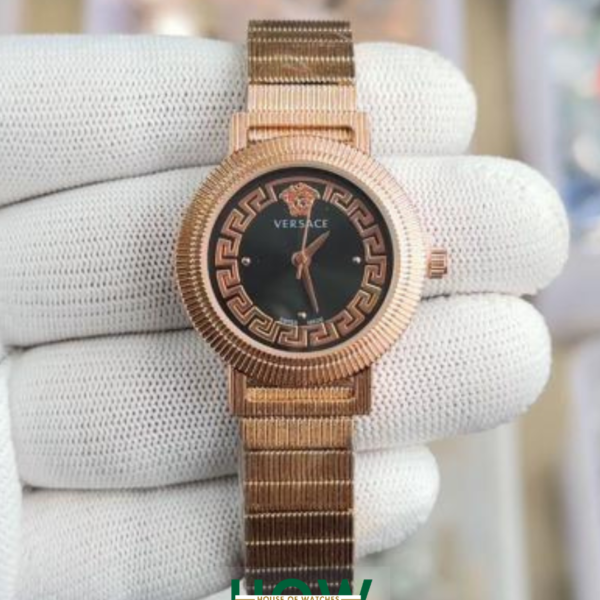 Luxury Medusa-Style Dial Stainless Steel Watch