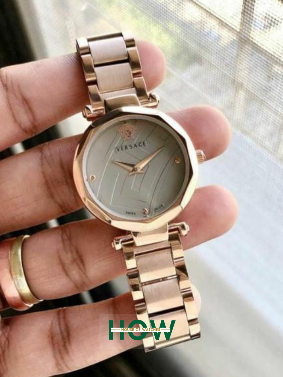 Image00001 Luxury Greca Pattern Dial Stainless Steel Watch - Image 1