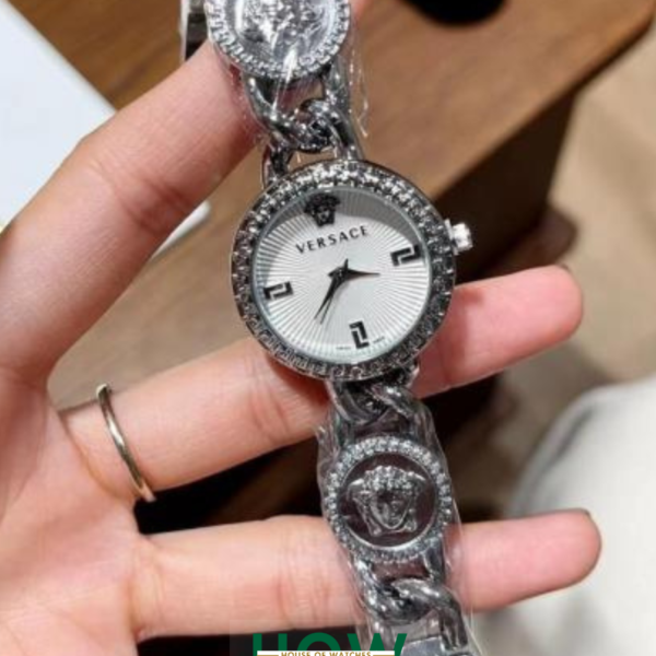 Luxury Stud Bezel Stainless Steel Women’s Watch