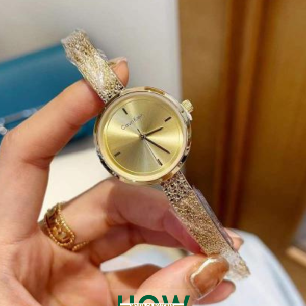 Minimalist Copper Case Black Dial Women’s Watch