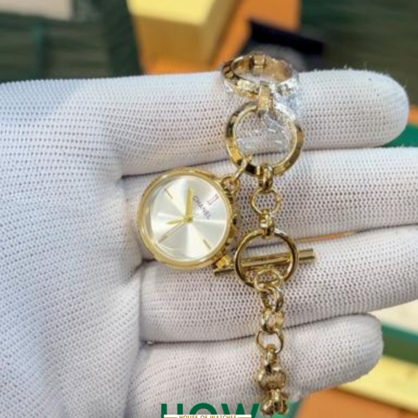 Luxury Quilted Pattern Dial Grey Women’s Watch