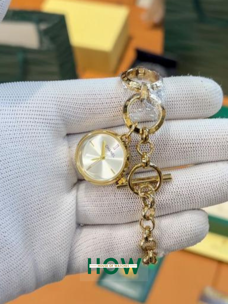 Image00001 Luxury Quilted Pattern Dial Grey Women’s Watch - Image 1