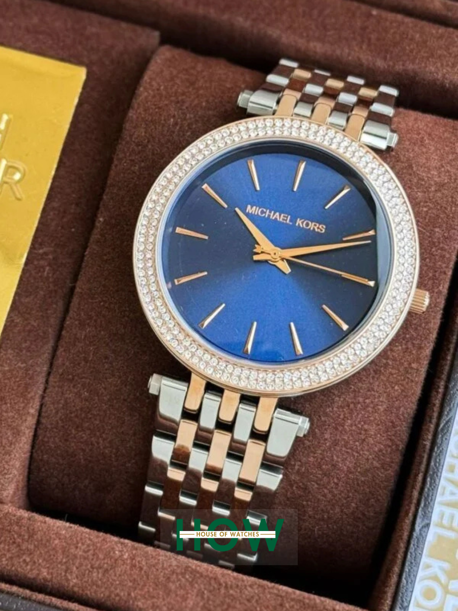 Image00002 Luxury Two-Tone Copper Blue Dial Women’s Watch - Image 1