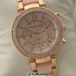 Stylish Crystal Bezel Chronograph Women’s Watch