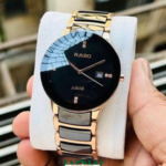 Elegant Black Ceramic Strap Watch