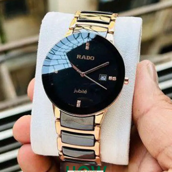 Elegant Black Ceramic Strap Watch