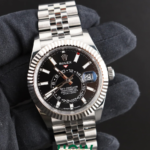 Premium Black Dial Stainless Steel Full Set Watch
