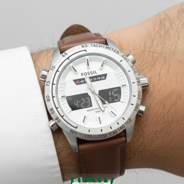Luxury Black & Brown Dial Leather Chronograph Watch