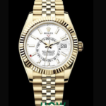 Luxury White Dial Gold-Tone Watch 42mm